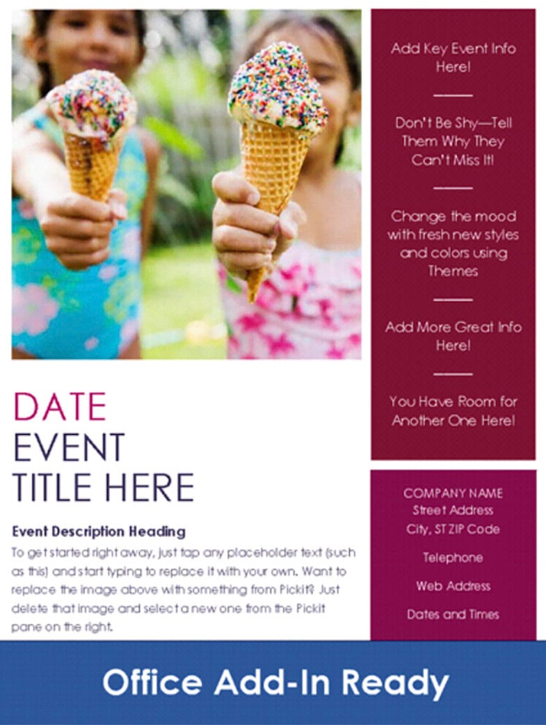 20+ Best Free Microsoft Word Flyer Templates (Printable Downloads for